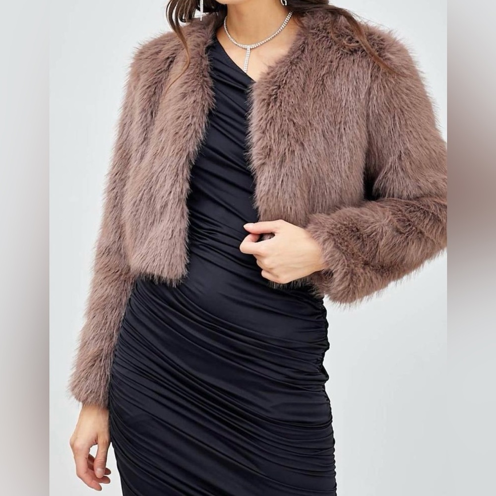 DO+BE hailey faux fur jacket in mink size large